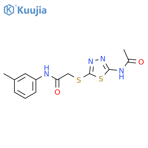 2-(5-acetamido-1,3,4-thiadiazol-2-yl)sulfanyl-N-(3-methylphenyl)acetamide structure