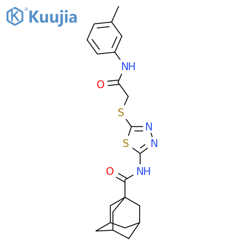 N-5-({(3-methylphenyl)carbamoylmethyl}sulfanyl)-1,3,4-thiadiazol-2-yladamantane-1-carboxamide structure