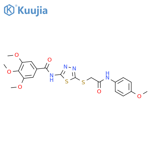 3,4,5-trimethoxy-N-[5-({[(4-methoxyphenyl)carbamoyl]methyl}sulfanyl)-1,3,4-thiadiazol-2-yl]benzamide structure