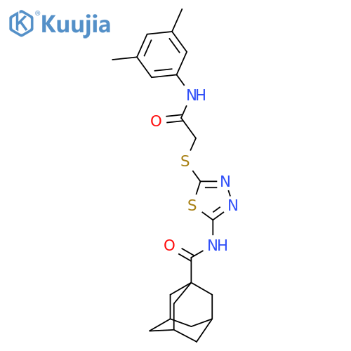 N-5-({(3,5-dimethylphenyl)carbamoylmethyl}sulfanyl)-1,3,4-thiadiazol-2-yladamantane-1-carboxamide structure