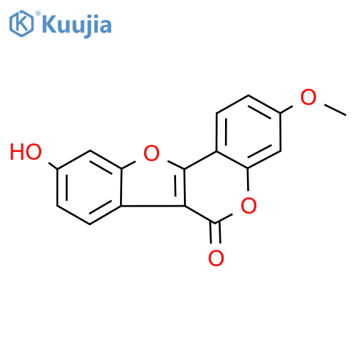 6H-Benzofuro[3,2-c][1]benzopyran-6-one, 9-hydroxy-3-methoxy- structure
