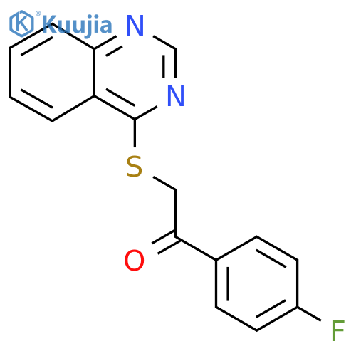 1-(4-fluorophenyl)-2-(quinazolin-4-ylsulfanyl)ethan-1-one structure