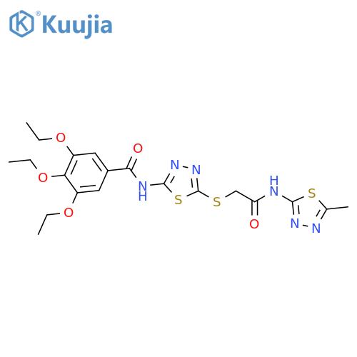 3,4,5-triethoxy-N-5-({(5-methyl-1,3,4-thiadiazol-2-yl)carbamoylmethyl}sulfanyl)-1,3,4-thiadiazol-2-ylbenzamide structure