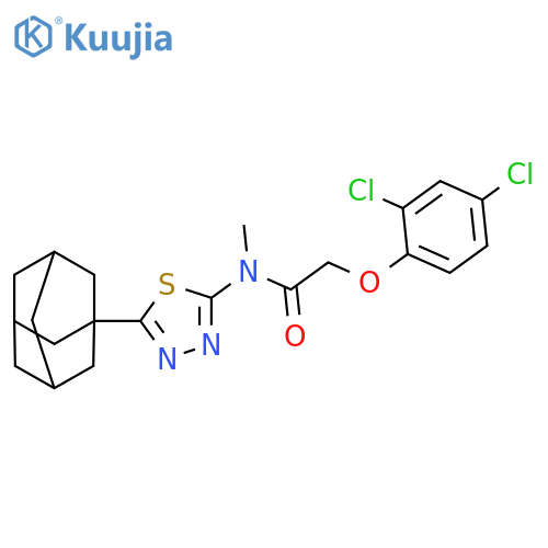 N-5-(adamantan-1-yl)-1,3,4-thiadiazol-2-yl-2-(2,4-dichlorophenoxy)-N-methylacetamide structure