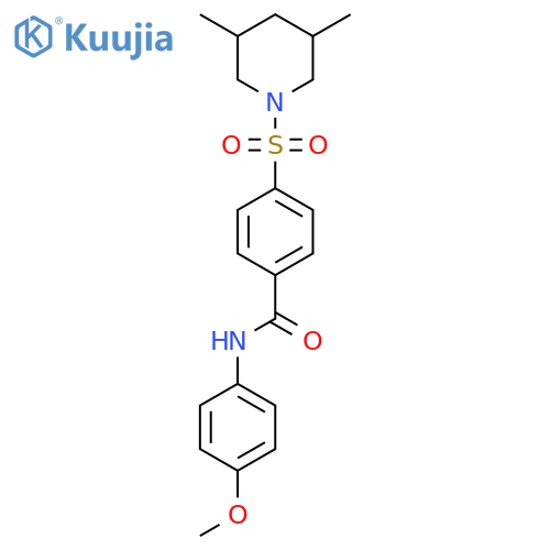 4-(3,5-dimethylpiperidin-1-yl)sulfonyl-N-(4-methoxyphenyl)benzamide structure