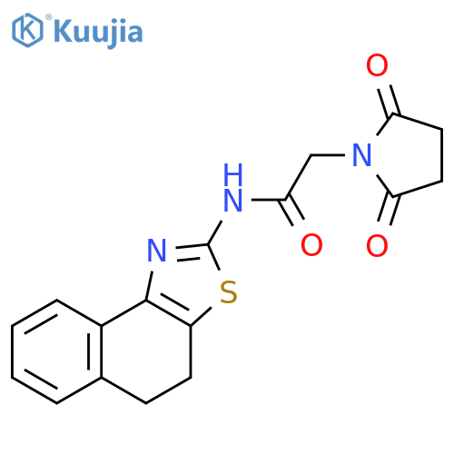 2-(2,5-dioxopyrrolidin-1-yl)-N-{4H,5H-naphtho1,2-d1,3thiazol-2-yl}acetamide structure