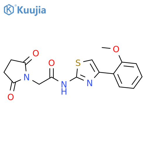 2-(2,5-dioxopyrrolidin-1-yl)-N-4-(2-methoxyphenyl)-1,3-thiazol-2-ylacetamide structure