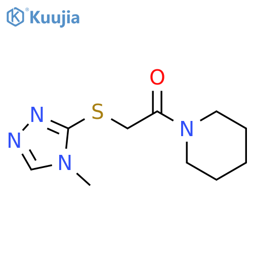 2-(4-methyl-4H-1,2,4-triazol-3-yl)sulfanyl-1-(piperidin-1-yl)ethan-1-one structure