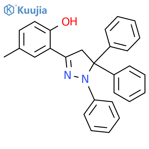 Phenol, 2-(4,5-dihydro-1,5,5-triphenyl-1H-pyrazol-3-yl)-4-methyl- structure