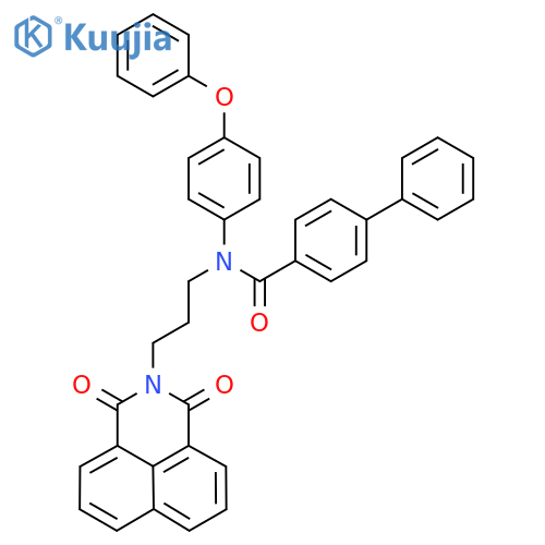 N-(3-{2,4-dioxo-3-azatricyclo7.3.1.0^{5,13}trideca-1(12),5,7,9(13),10-pentaen-3-yl}propyl)-N-(4-phenoxyphenyl)-1,1'-biphenyl-4-carboxamide structure