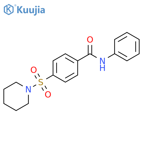 N-phenyl-4-(piperidine-1-sulfonyl)benzamide structure