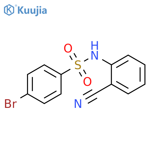 4-bromo-N-(2-cyanophenyl)benzene-1-sulfonamide structure