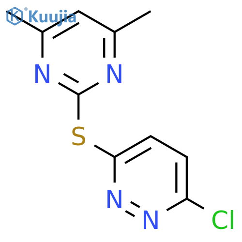 3-Chloro-6-(4,6-dimethylpyrimidin-2-yl)thio-pyridazine structure