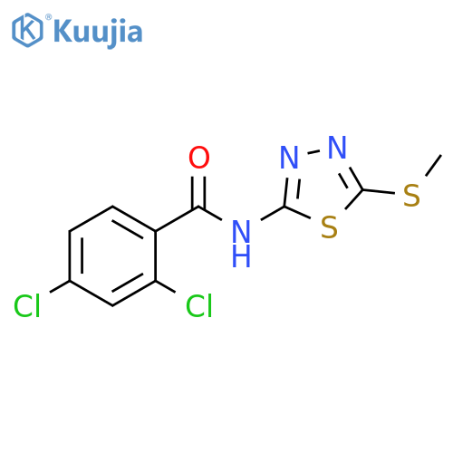 2,4-dichloro-N-5-(methylsulfanyl)-1,3,4-thiadiazol-2-ylbenzamide structure