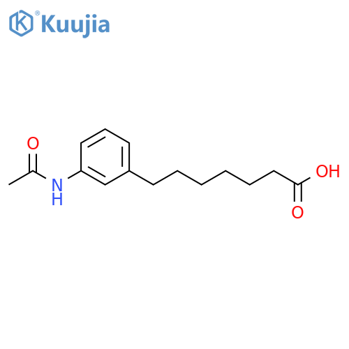 Benzeneheptanoic acid, 3-(acetylamino)- structure