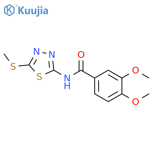 3,4-dimethoxy-N-5-(methylsulfanyl)-1,3,4-thiadiazol-2-ylbenzamide structure