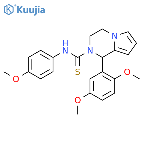 1-(2,5-dimethoxyphenyl)-N-(4-methoxyphenyl)-1H,2H,3H,4H-pyrrolo1,2-apyrazine-2-carbothioamide structure