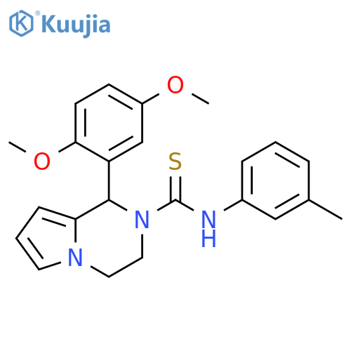 1-(2,5-dimethoxyphenyl)-N-(3-methylphenyl)-1H,2H,3H,4H-pyrrolo1,2-apyrazine-2-carbothioamide structure
