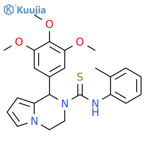 N-(2-methylphenyl)-1-(3,4,5-trimethoxyphenyl)-1H,2H,3H,4H-pyrrolo[1,2-a]pyrazine-2-carbothioamide structure