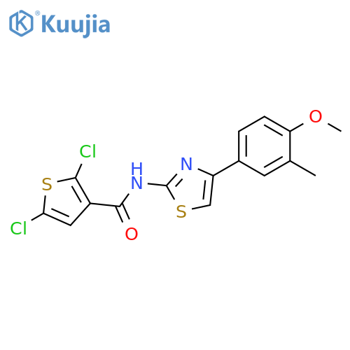 2,5-dichloro-N-4-(4-methoxy-3-methylphenyl)-1,3-thiazol-2-ylthiophene-3-carboxamide structure