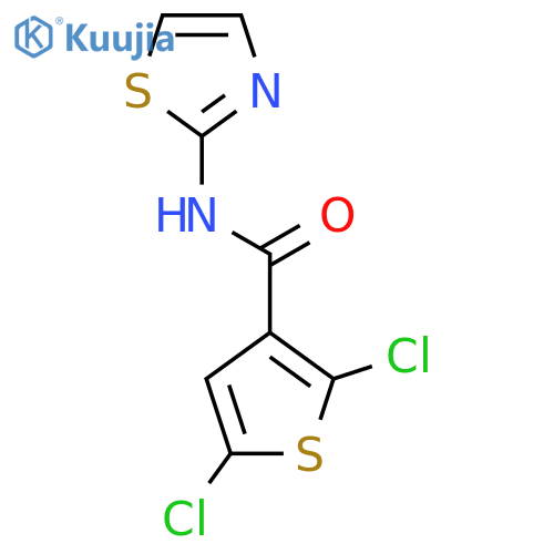 2,5-dichloro-N-(1,3-thiazol-2-yl)thiophene-3-carboxamide structure