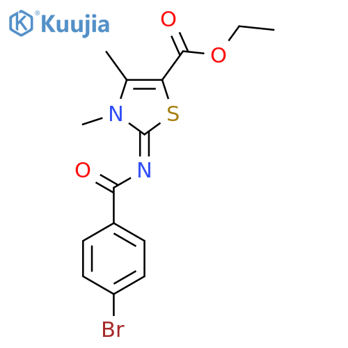 ethyl (2Z)-2-(4-bromobenzoyl)imino-3,4-dimethyl-2,3-dihydro-1,3-thiazole-5-carboxylate structure