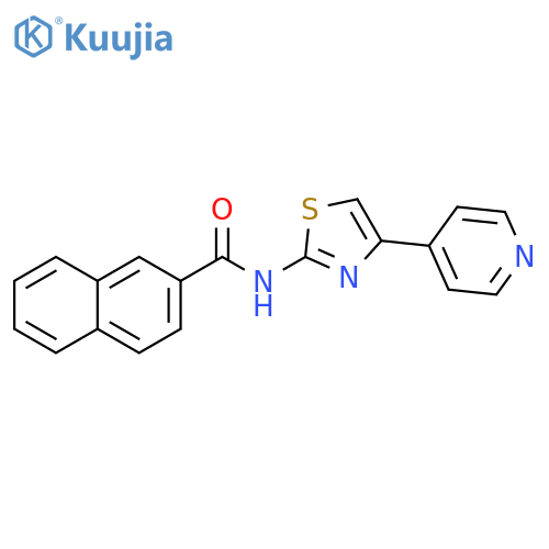 N-4-(pyridin-4-yl)-1,3-thiazol-2-ylnaphthalene-2-carboxamide structure