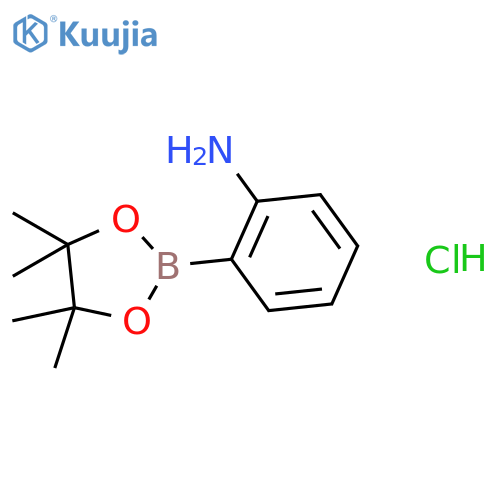 2-Aminophenylboronic acid, pinacol ester hydrochloride structure