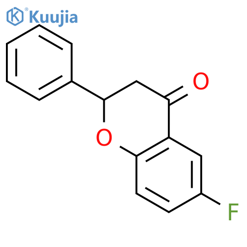 4H-1-Benzopyran-4-one, 6-fluoro-2,3-dihydro-2-phenyl- structure