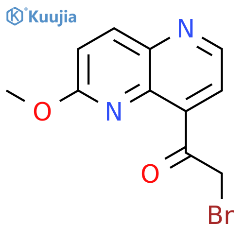 2-Bromo-1-(6-methoxy1,5naphthyridin-4-yl)-1-ethanone structure