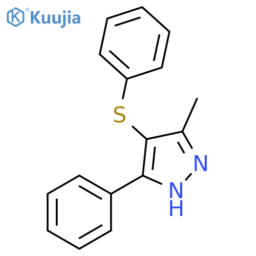 3-methyl-5-phenyl-4-(phenylsulfanyl)-1H-pyrazole structure