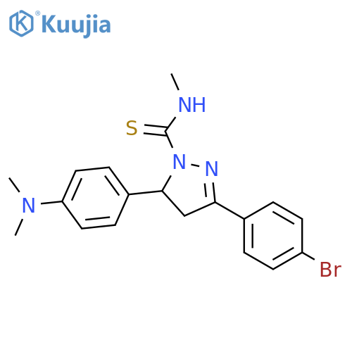 3-(4-bromophenyl)-5-4-(dimethylamino)phenyl-N-methyl-4,5-dihydro-1H-pyrazole-1-carbothioamide structure