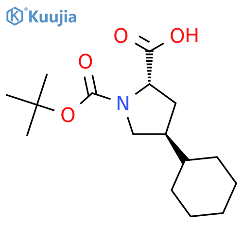 (2S,4S)-Boc-4-cyclohexyl-pyrrolidine-2-carboxylic Acid structure