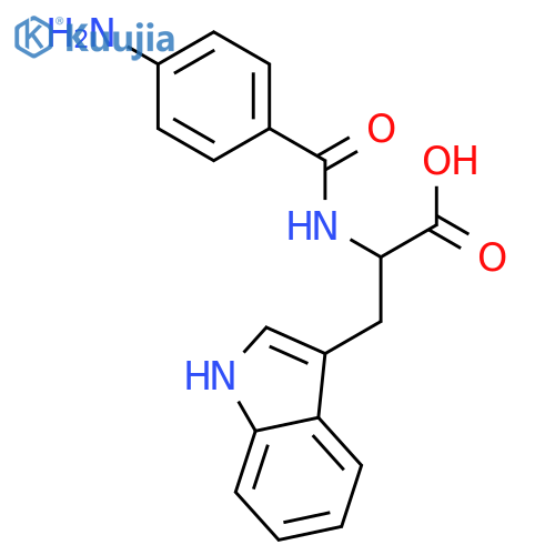 Nalpha-(4-amino-benzoyl)-DL-tryptophan structure