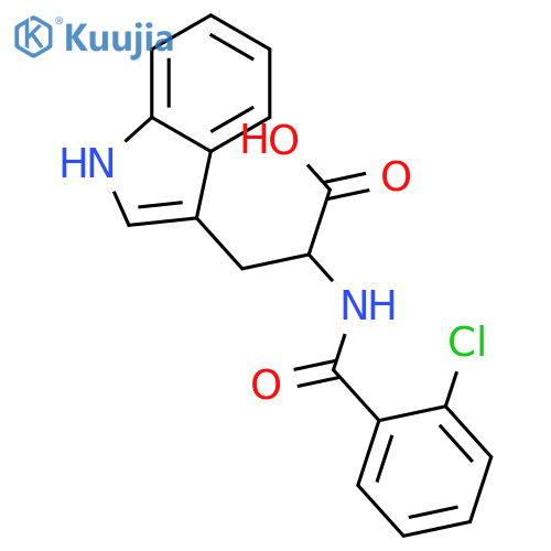 2-(2-Chloro-benzoylamino)-3-(1H-indol-3-yl)-propionic acid structure