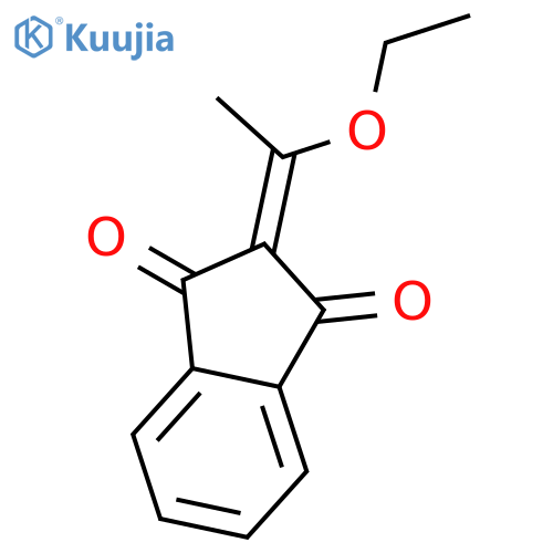 1H-Indene-1,3(2H)-dione, 2-(1-ethoxyethylidene)- structure