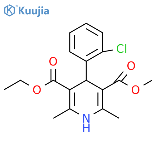 5-O-Ethyl 3-O-methyl 4-(2-chlorophenyl)-2,6-dimethyl-1,4-dihydropyridine-3,5-dicarboxylate structure