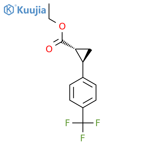 Ethyl (1R,2R)-2-[4-(trifluoromethyl)phenyl]cyclopropane-1-carboxylate structure