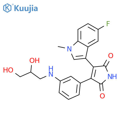 3-[3-(2,3-Dihydroxy-Propylamino)-Phenyl]-4-(5-Fluoro-1-Methyl-1h-Indol-3-Yl)-Pyrrole-2,5-Dione structure