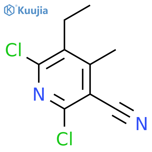 3-Pyridinecarbonitrile, 2,6-dichloro-5-ethyl-4-methyl- structure