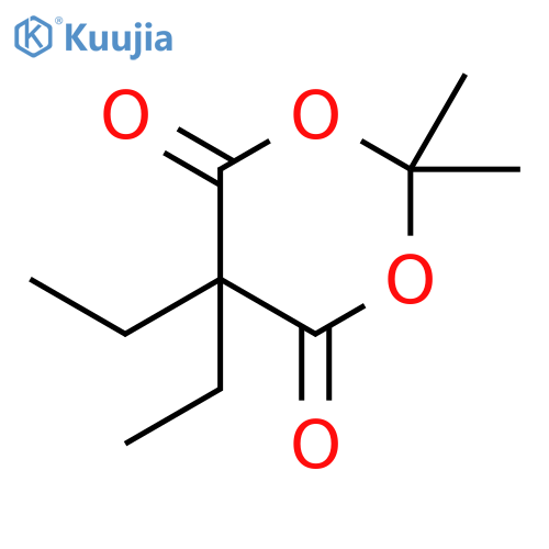 1,3-Dioxane-4,6-dione, 5,5-diethyl-2,2-dimethyl- structure