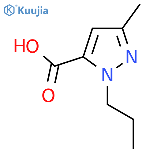 3-Methyl-1-propyl-1H-pyrazole-5-carboxylic acid structure