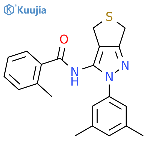 N-[2-(3,5-dimethylphenyl)-2H,4H,6H-thieno[3,4-c]pyrazol-3-yl]-2-methylbenzamide structure