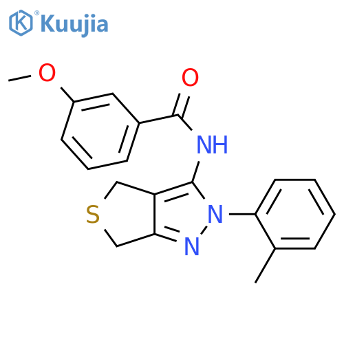 3-methoxy-N-2-(2-methylphenyl)-2H,4H,6H-thieno3,4-cpyrazol-3-ylbenzamide structure