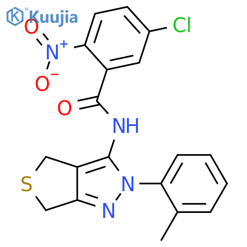 5-chloro-N-2-(2-methylphenyl)-2H,4H,6H-thieno3,4-cpyrazol-3-yl-2-nitrobenzamide structure