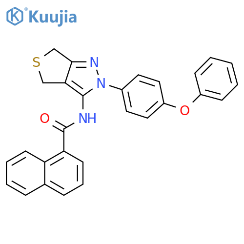 N-2-(4-phenoxyphenyl)-2H,4H,6H-thieno3,4-cpyrazol-3-ylnaphthalene-1-carboxamide structure