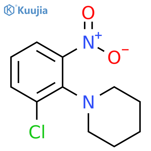 1-(2-chloro-6-nitro-phenyl)-piperidine structure