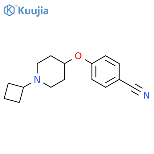 BENZONITRILE, 4-[(1-CYCLOBUTYL-4-PIPERIDINYL)OXY]- structure