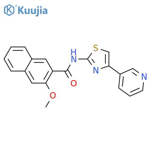 3-methoxy-N-4-(pyridin-3-yl)-1,3-thiazol-2-ylnaphthalene-2-carboxamide structure