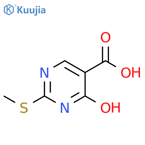 4-Hydroxy-2-(methylthio)pyrimidine-5-carboxylic acid structure